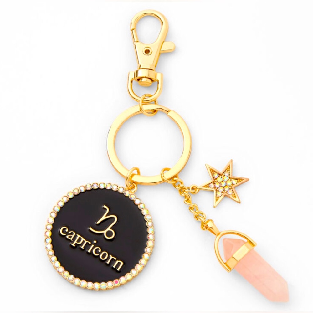 Capricorn Keychain gold tone zodiac horoscope